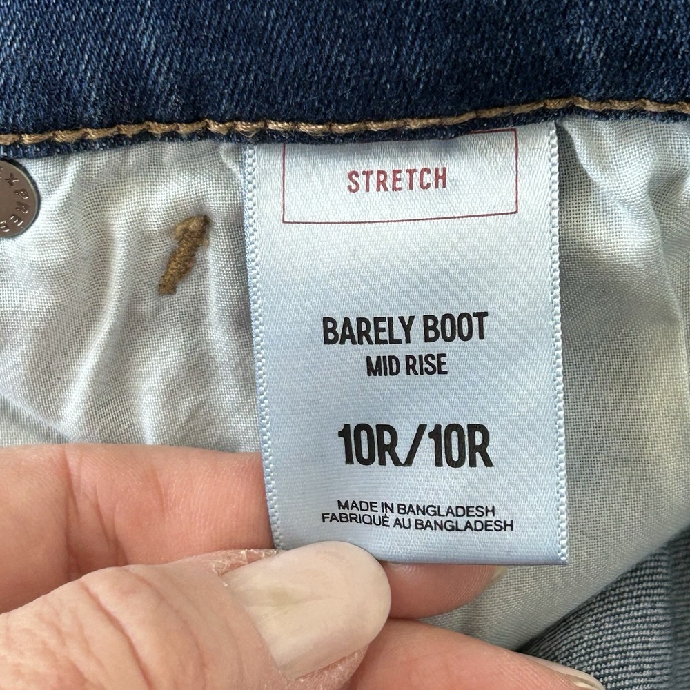 Express Barely Boot Mid-Rise Stretch Blue Jeans ~ Women's 10R - 33"ins - Picture 3 of 8